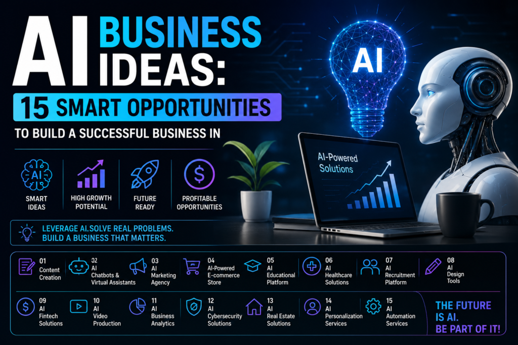 AI Business Ideas: 15 Smart Opportunities to Build a Successful Business in 2026